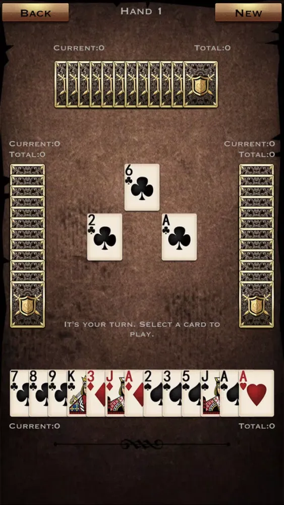 Capturas de tela do Hearts iPhone edition