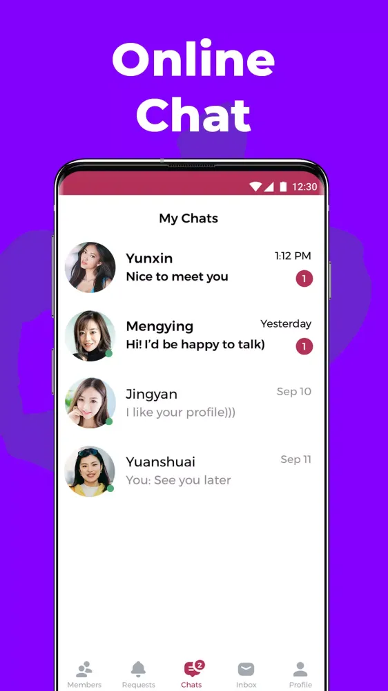 Tangkapan layar ZenDate