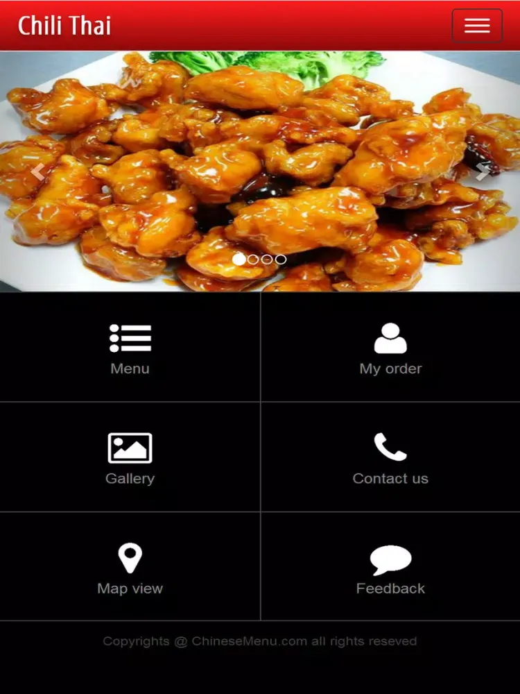 Capturas de tela do Chili Thai Restaurant iPad 