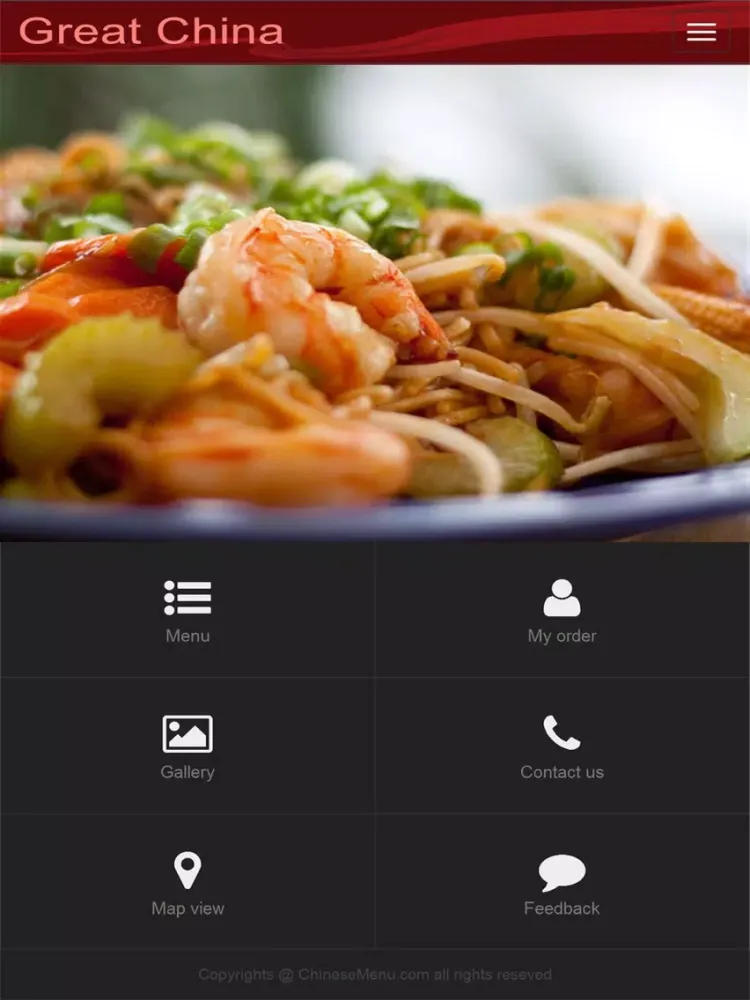 Capturas de pantalla de Great China Chinese Restaurant iPad 