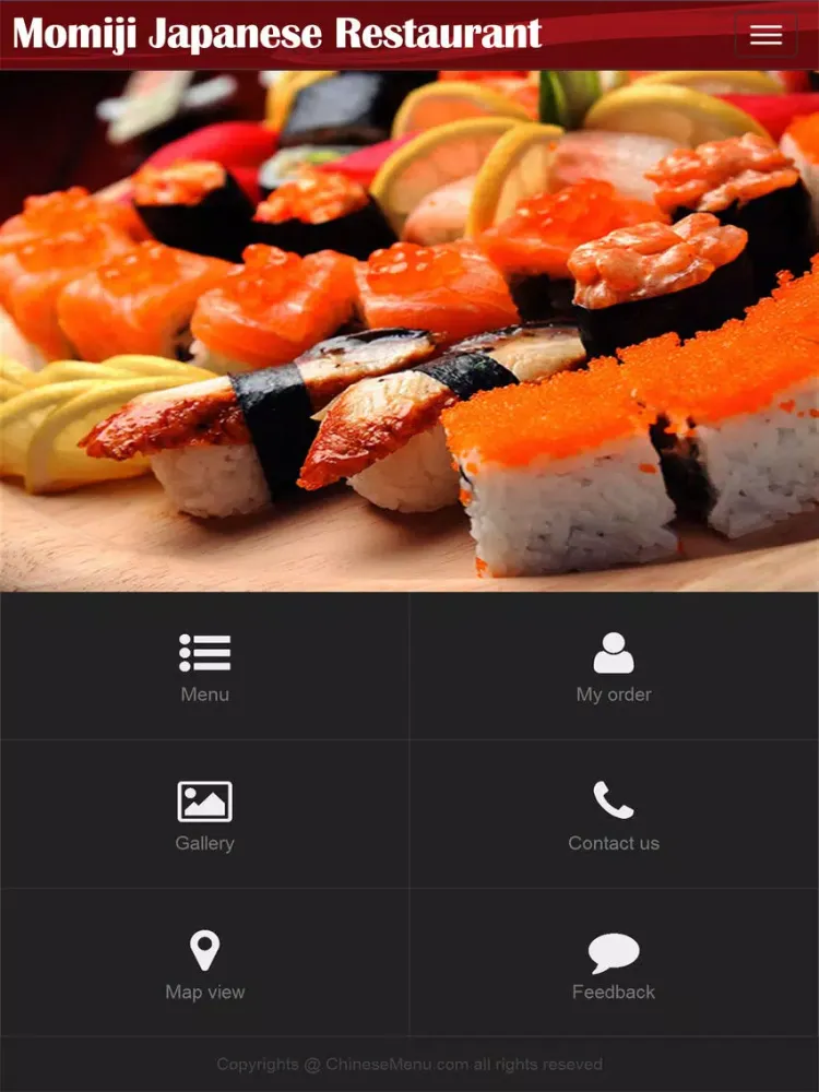 Tangkapan skrin Momiji Japanese Restaurant iPad 