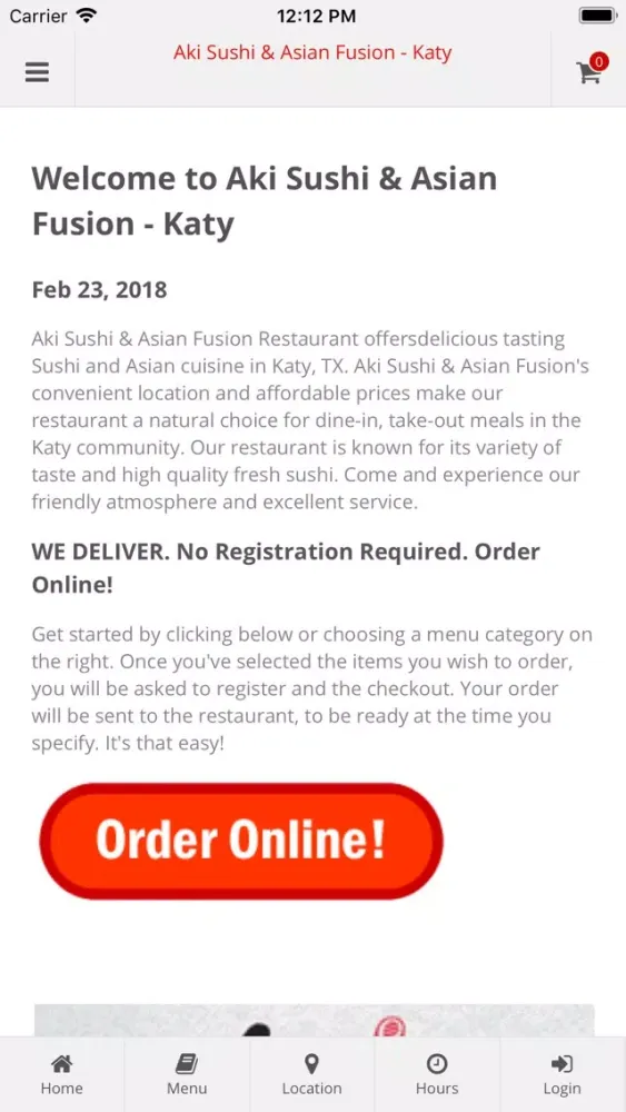 Aki Sushi & Asian Fusion Katy应用截图