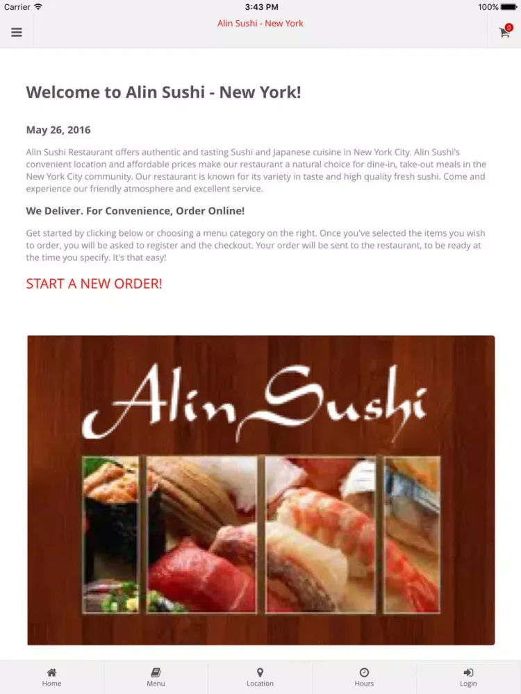 تصاویر Alin Sushi New York iPad 