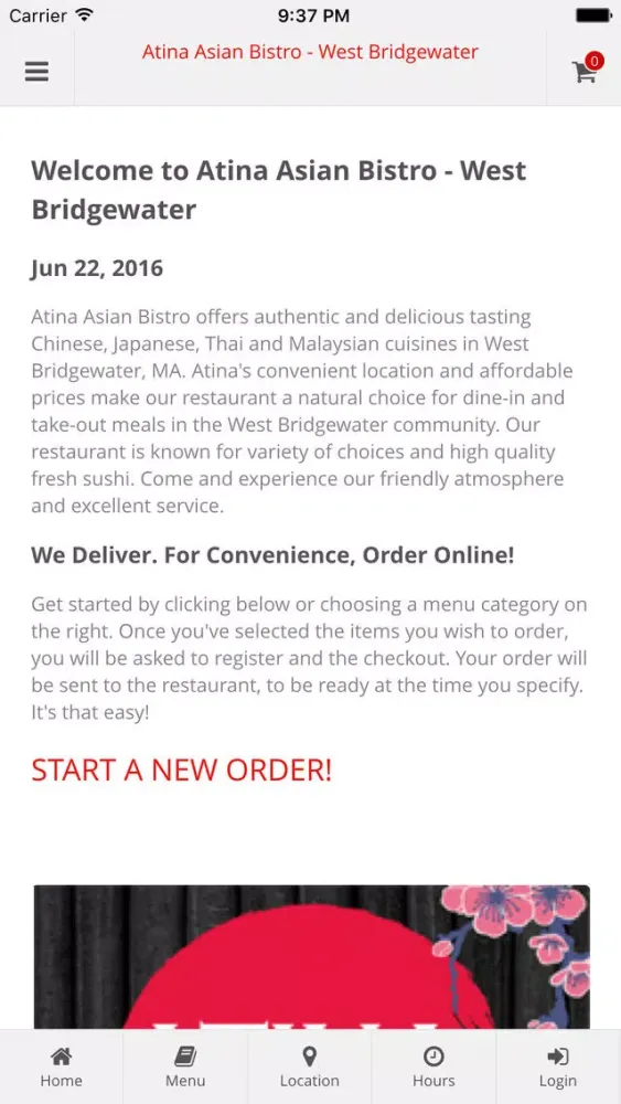 Atina Asian Bistro - West Bridgewater Online Ordering應用截圖