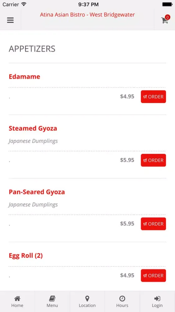 Atina Asian Bistro - West Bridgewater Online Ordering應用截圖