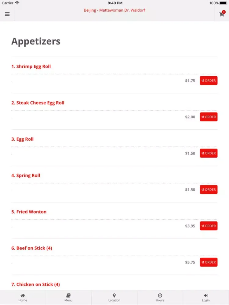 Beijing Restaurant Waldorf iPad 應用截圖