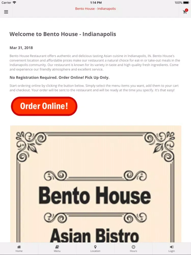 Captures d'écran de Bento House Indianapolis iPad 