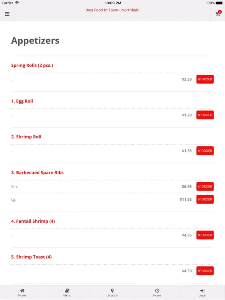 Best Food In Town Northfield iPad  Screenshots