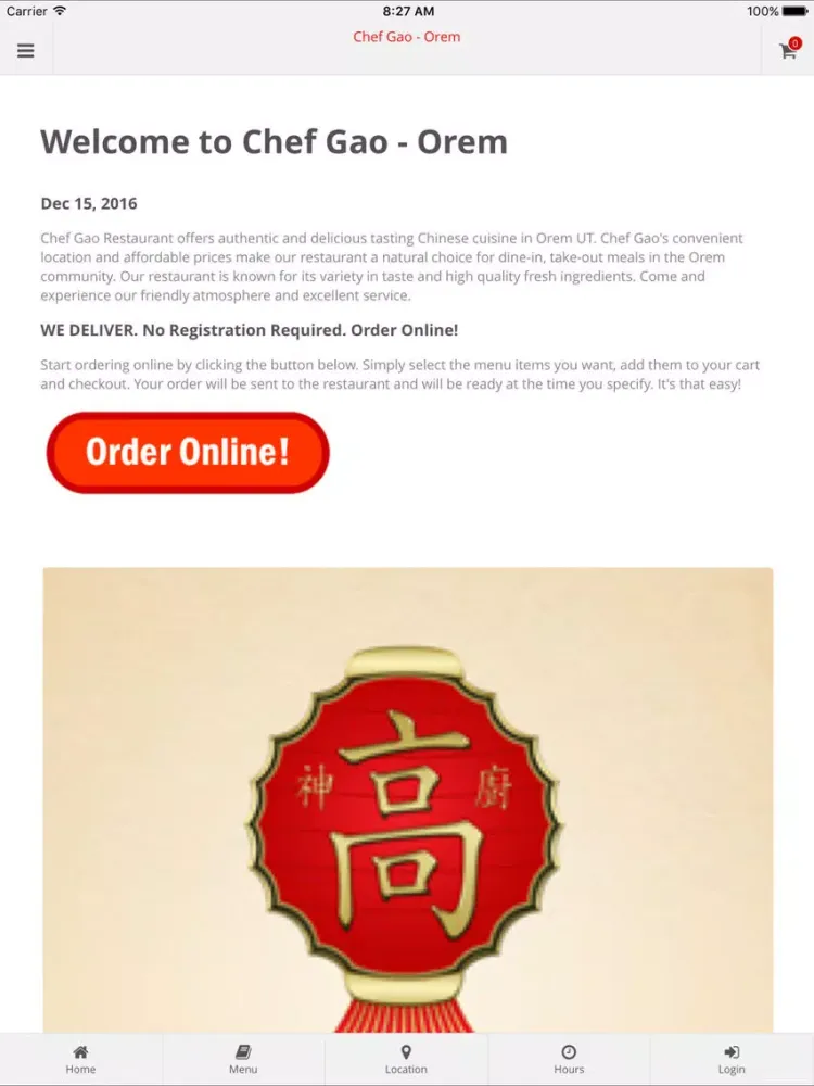 Chef Gao Orem iPad  स्क्रीनशॉट