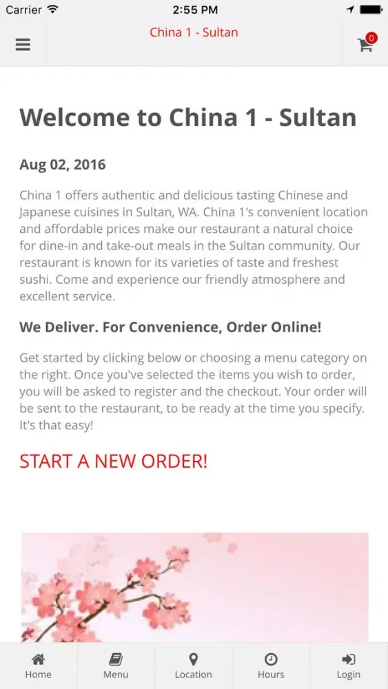 Captures d'écran de China 1 - Sultan Online Ordering