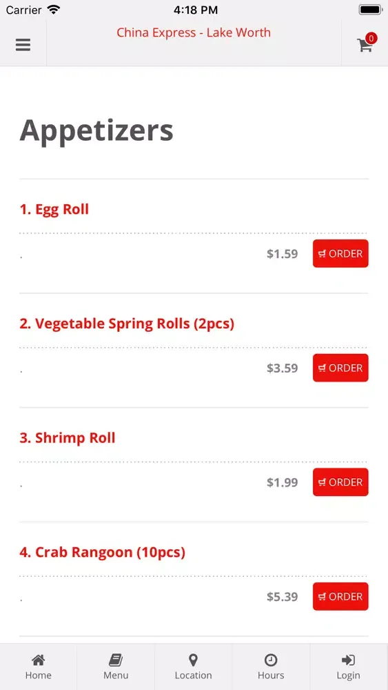 Ảnh chụp màn hình của China Express Lake Worth