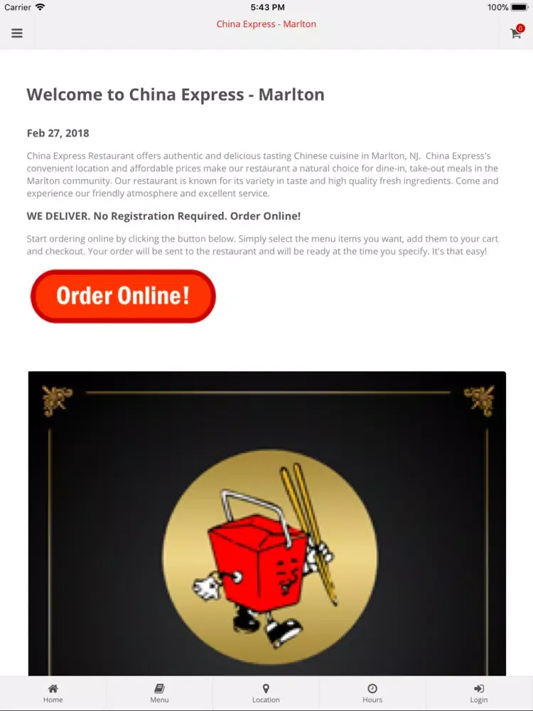 China Express Marlton iPad  Screenshots