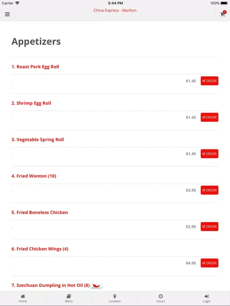 China Express Marlton iPad  Screenshots