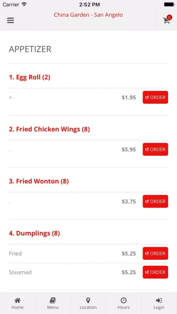 Captures d'écran de China Garden - San Angelo Online Ordering