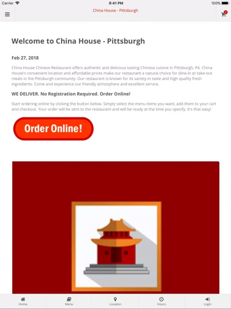 China House Pittsburgh iPad  स्क्रीनशॉट