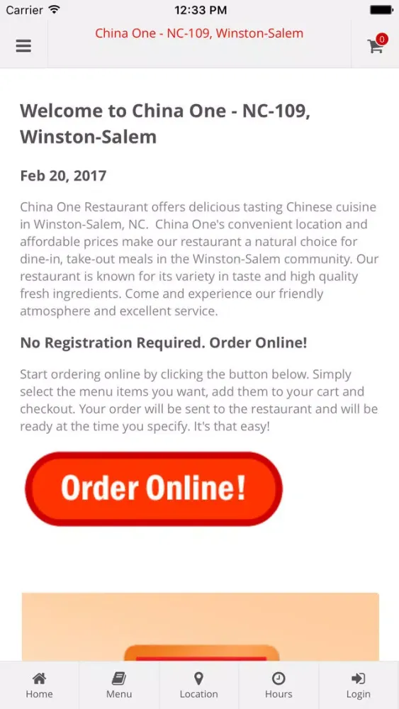 China One Winston-Salem Ekran Görüntüleri