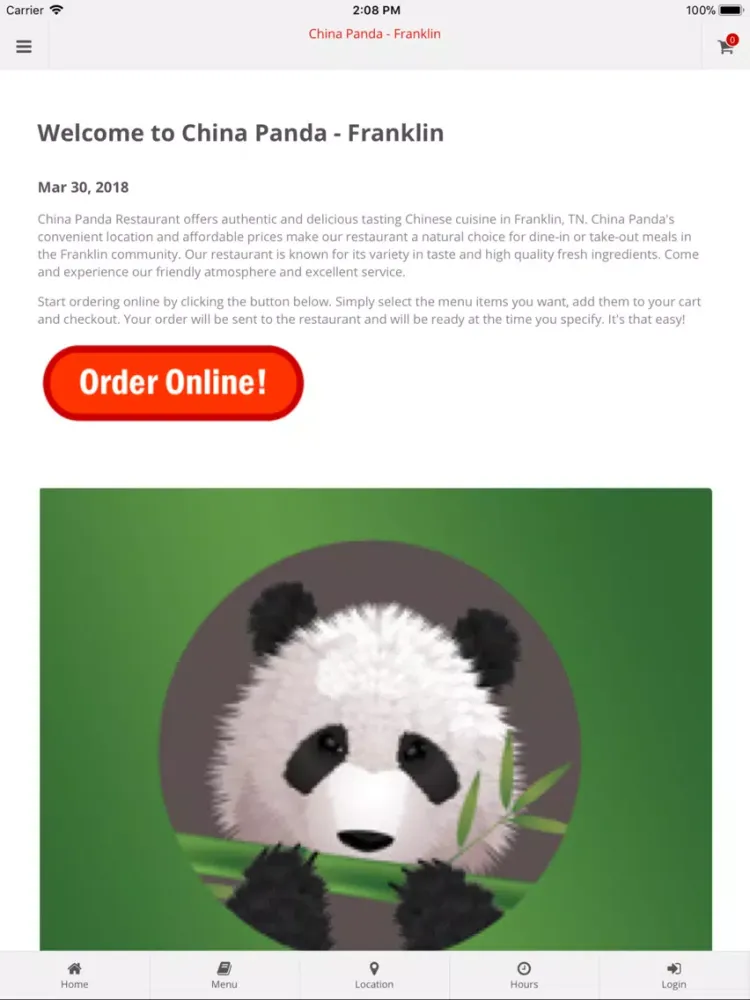 China Panda Franklin iPad  سکرین شاٹس