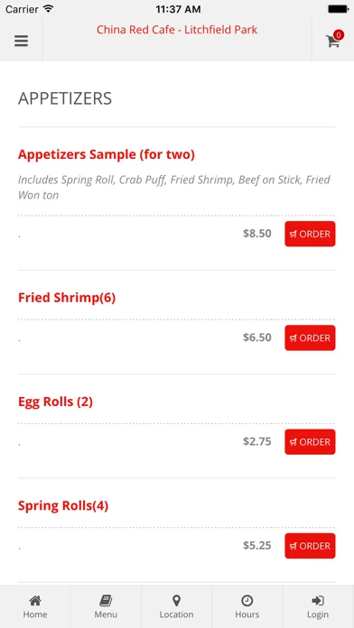 China Red Cafe - Litchfield Park  Online Ordering Screenshots