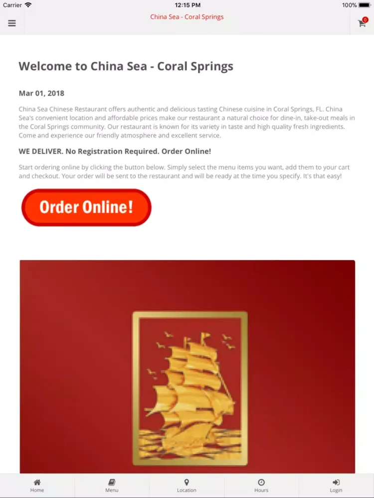 Tangkapan skrin China Sea Coral Springs iPad 