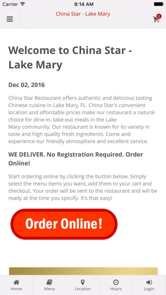 China Star - Lake Mary Ekran Görüntüleri