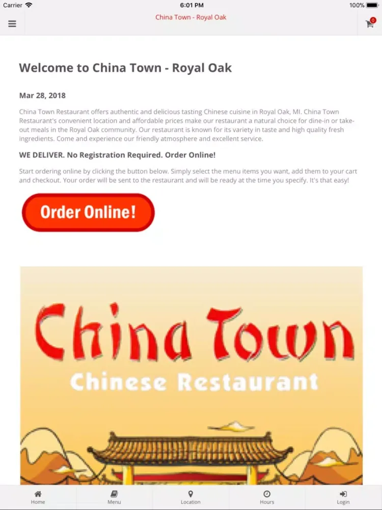 China Town Royal Oak iPad  स्क्रीनशॉट