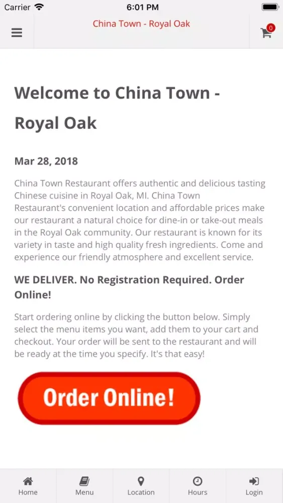 China Town Royal Oak स्क्रीनशॉट