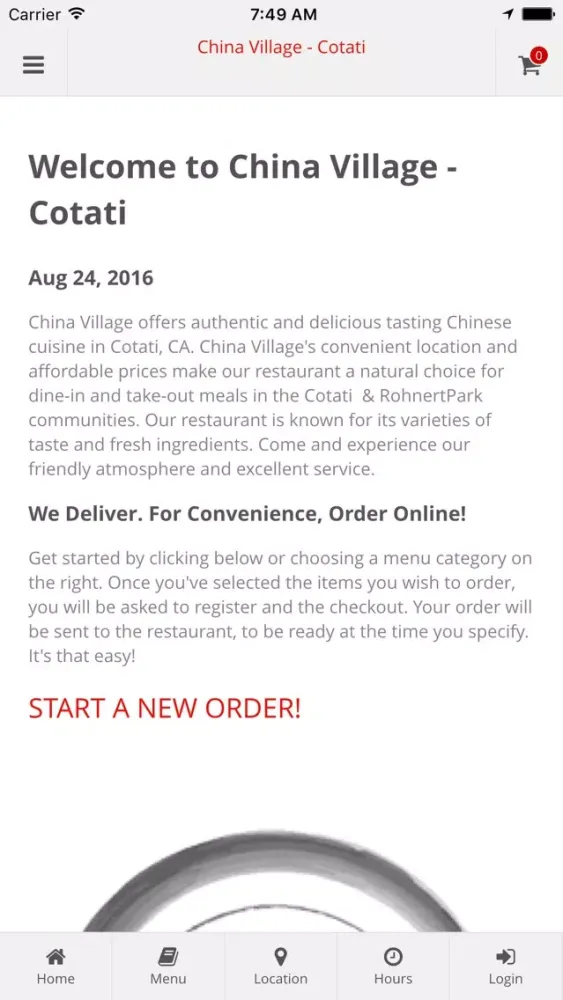 Captures d'écran de China Village - Cotati Online Ordering