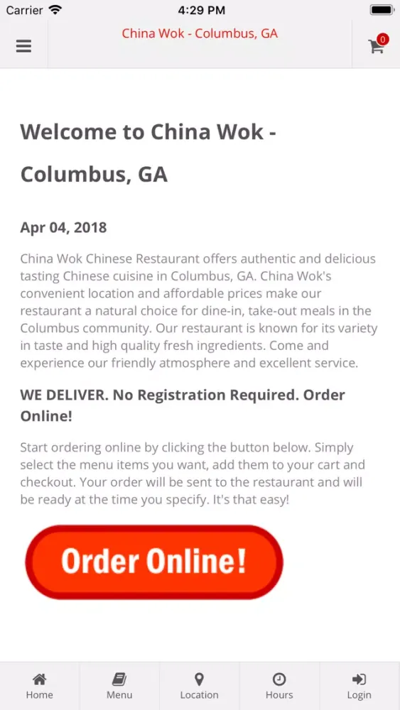 China Wok Columbus GA应用截图