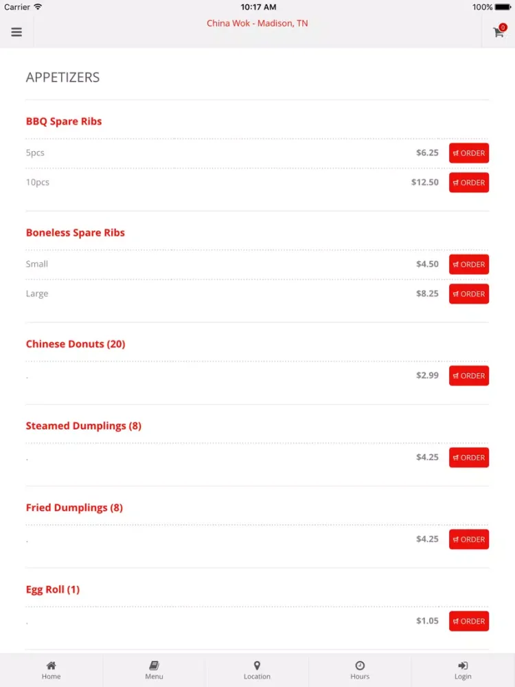 Скриншоты China Wok - Madison, TN Online Ordering iPad 