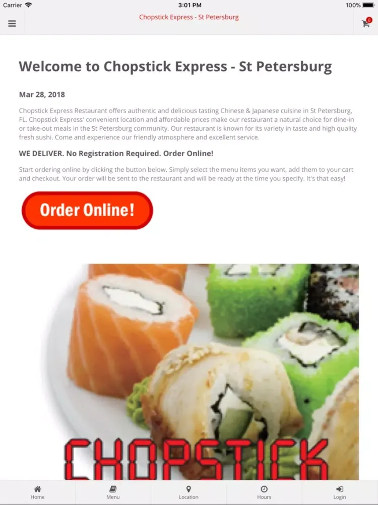 Скриншоты Chopstick Express SPS iPad 