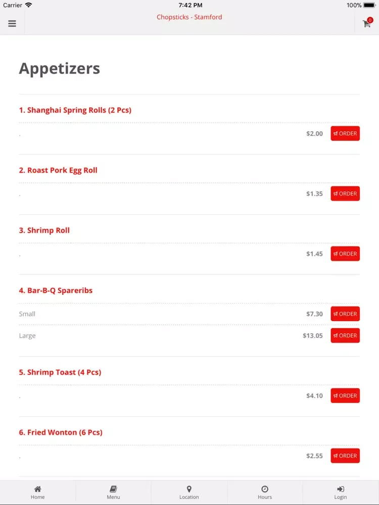 Chopsticks Stamford iPad  Screenshots