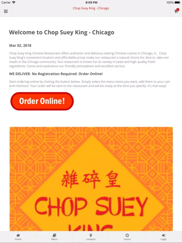 Capturas de pantalla de Chop Suey King Chicago iPad 