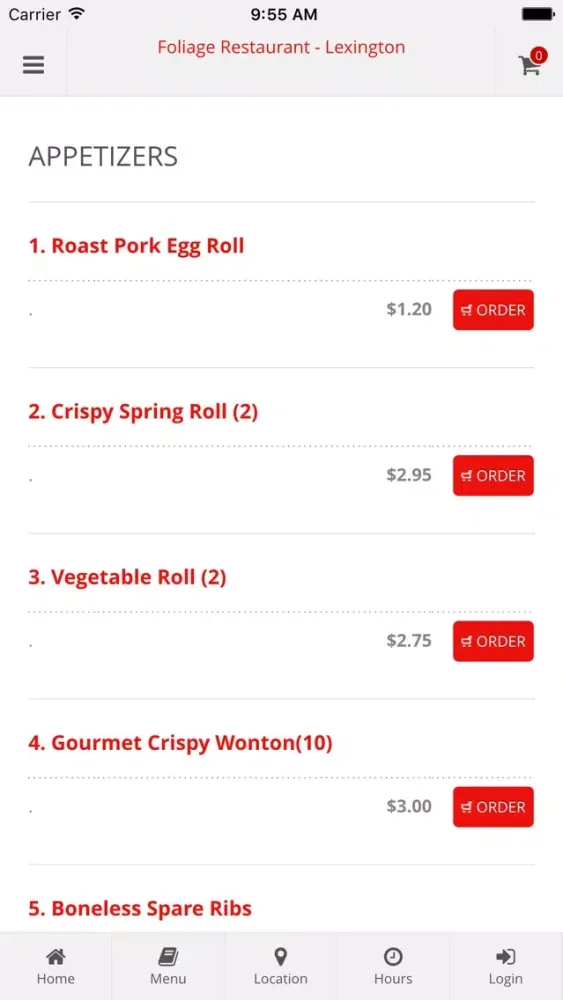 ภาพหน้าจอของ Foliage Restaurant - Lexington Online Ordering