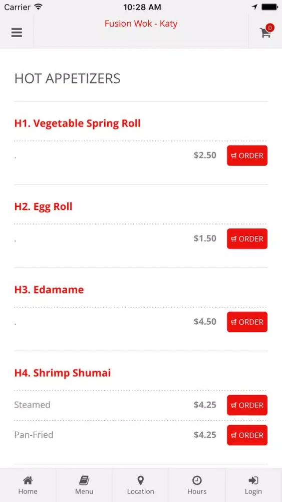 Fusion Wok - Katy Online Ordering Screenshots