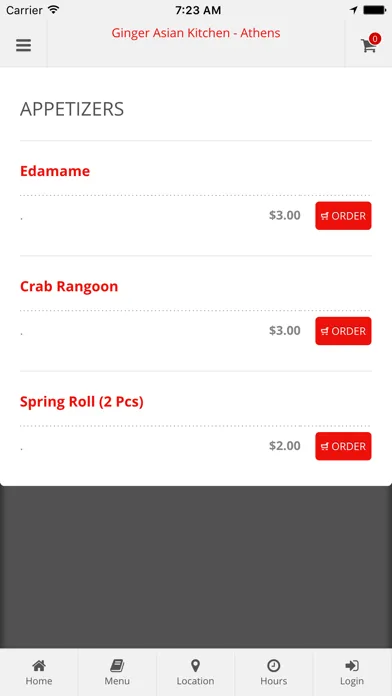 ภาพหน้าจอของ Ginger Asian Kitchen Athens Online Ordering