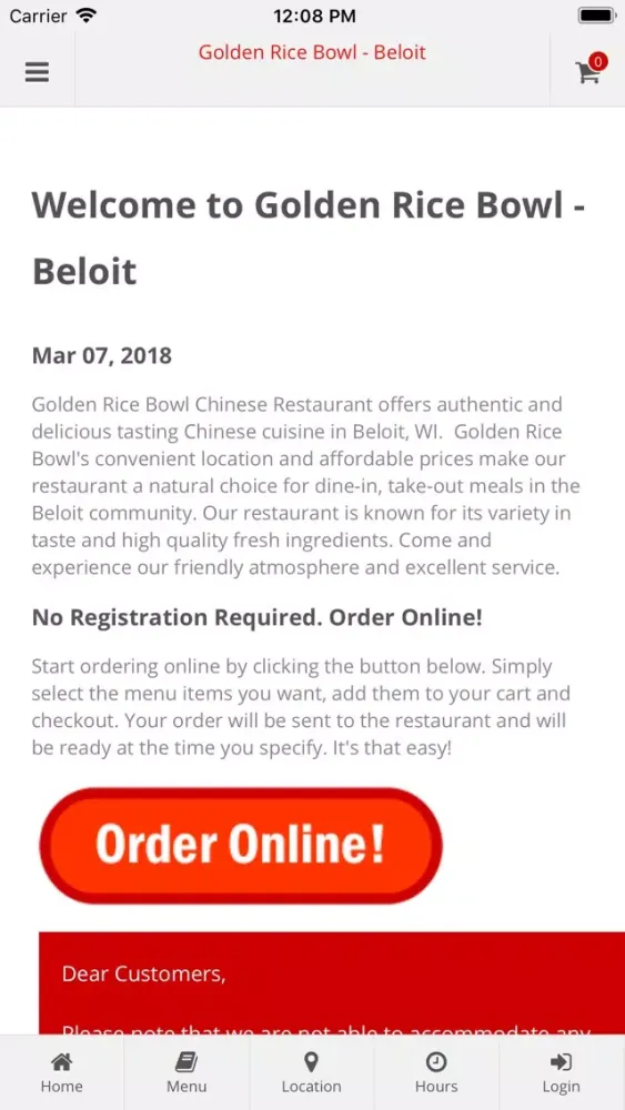 Golden Rice Bowl Beloit स्क्रीनशॉट