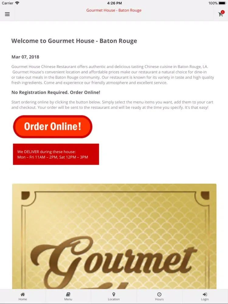 تصاویر Gourmet House Baton Rouge iPad 