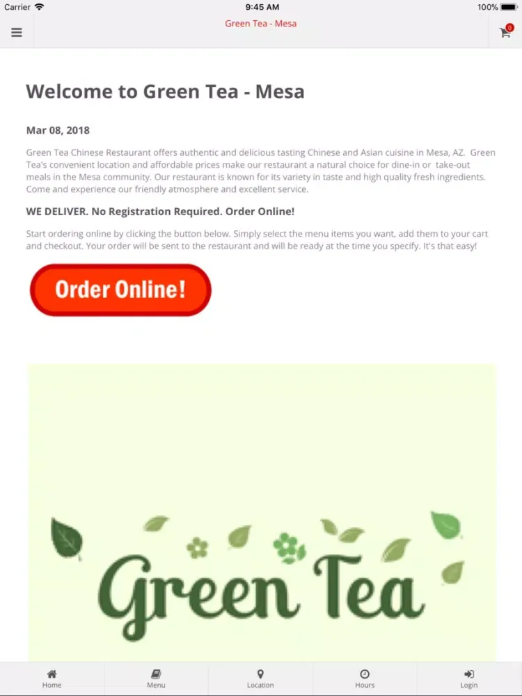 Green Tea Mesa iPad  स्क्रीनशॉट