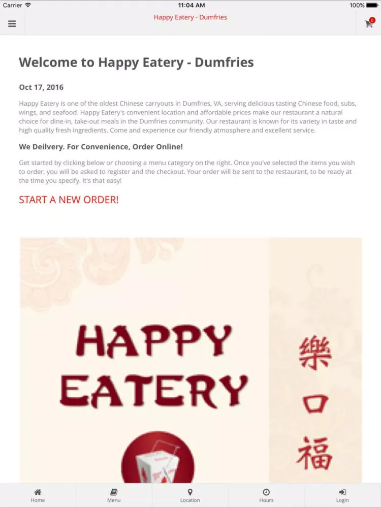 Tangkapan skrin Happy Eatery - Dumfries iPad 