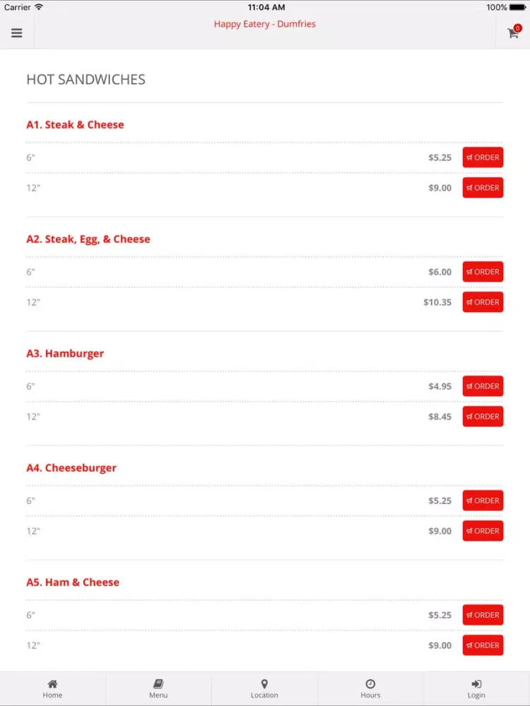 Tangkapan skrin Happy Eatery - Dumfries iPad 