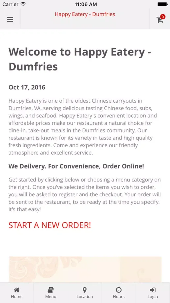 Tangkapan skrin Happy Eatery - Dumfries