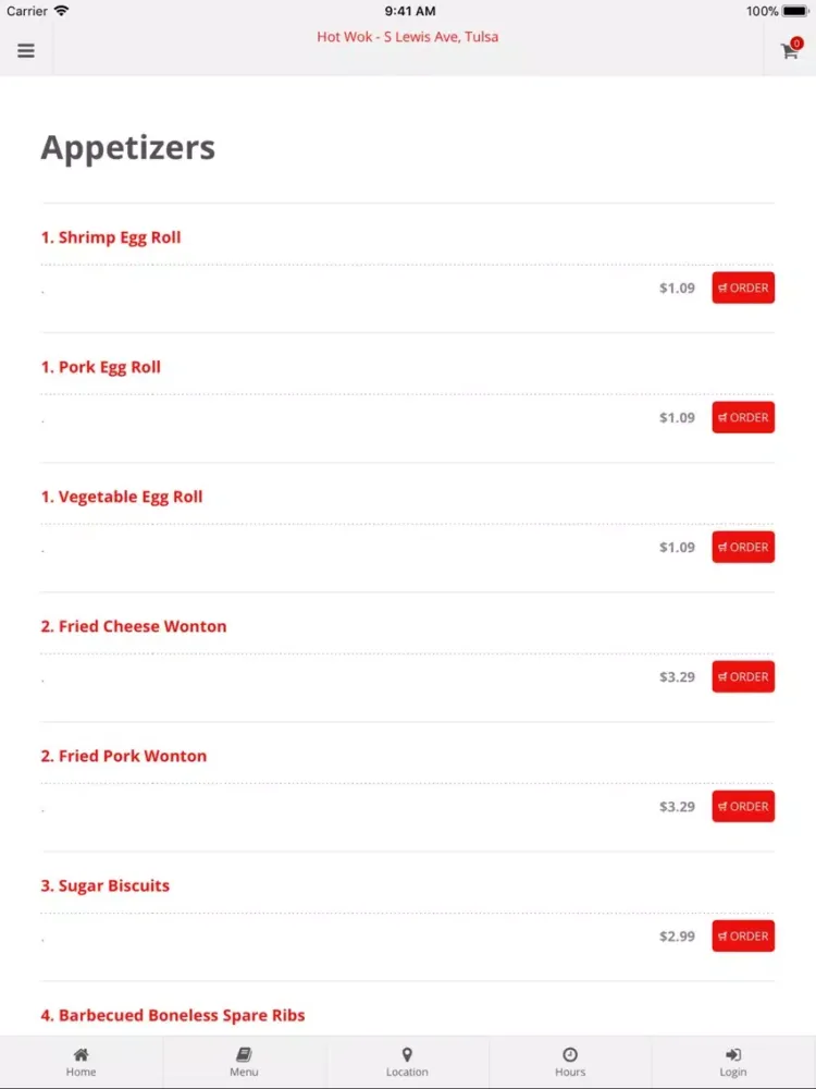 Hot Wok Tulsa iPad  Screenshots