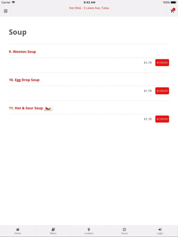 Hot Wok Tulsa iPad  Screenshots