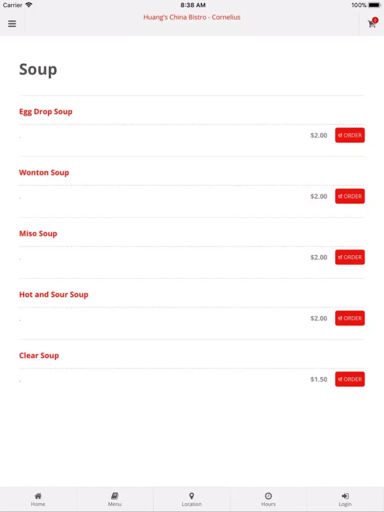 Скриншоты Huang's China Bistro Cornelius iPad 