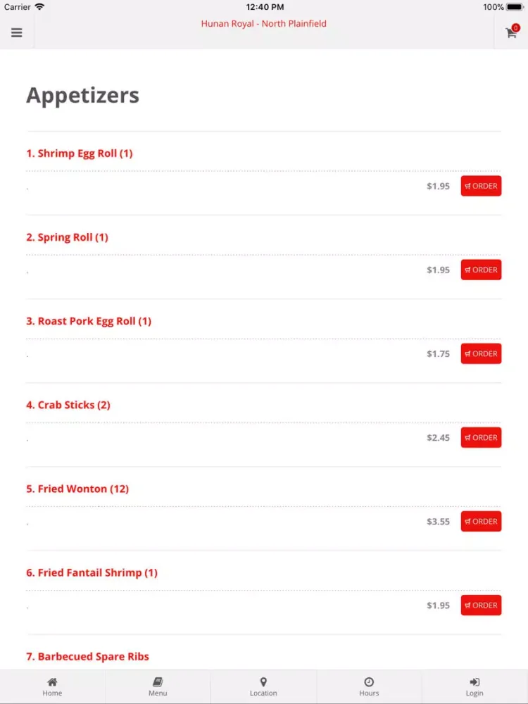 Hunan Royal North Plainfield iPad  스크린샷