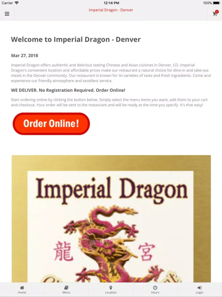 Capturas de pantalla de Imperial Dragon Denver iPad 