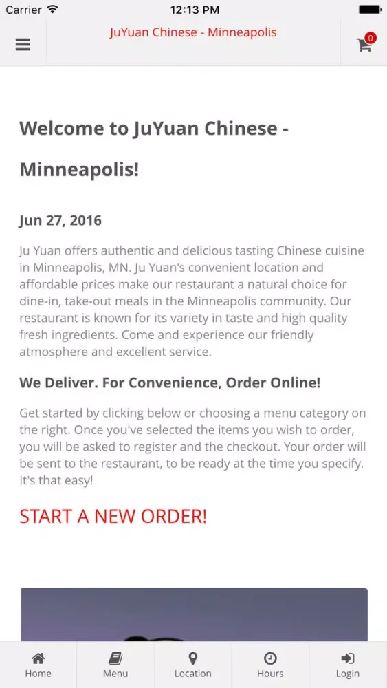 Ju Yuan Chinese Restaurant - Minneapolis Online Ordering 스크린샷