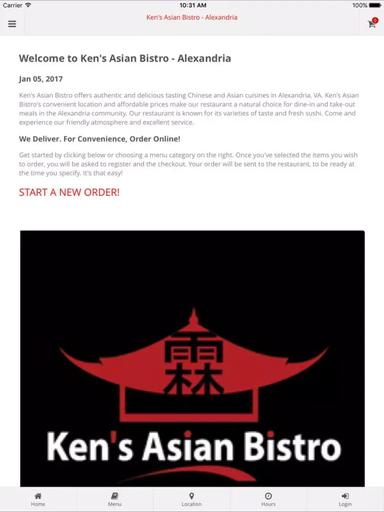 Ken's Asian Bistro Alexandria iPad  Ekran Görüntüleri