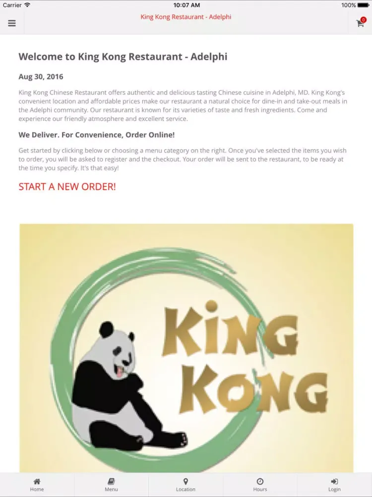 Captures d'écran de King Kong Restaurant - Adelphi Online Ordering iPad 