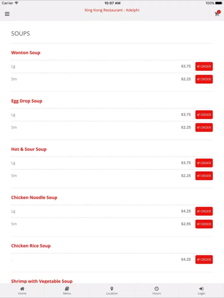 Captures d'écran de King Kong Restaurant - Adelphi Online Ordering iPad 